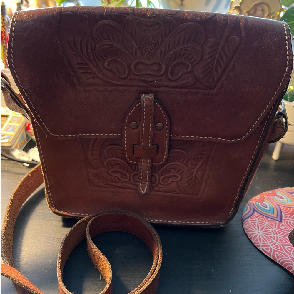 Patricia Nash Crossbody Marciano Tooled Leather Bag